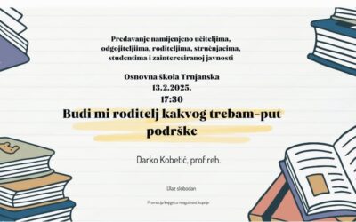 POZIV NA PREDSTAVLJANJE KNJIGE DARKA KOBETIĆA “BUDI MI RODITELJ KAKVOG TREBAM – PUT PODRŠKE”